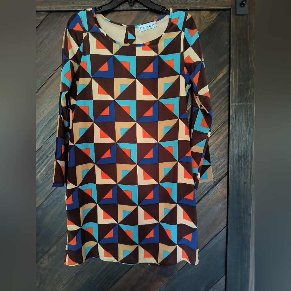 Opie & Lucy geometric print dress